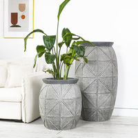 Jardinières Modernes Créatives en Fibre de Verre Style Nordique Européen, Design Nœuds Rouges, Écologiques et Durables pour Jardin Extérieur