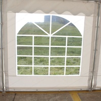 Tente de réception moderne 6x6 pour jardin extérieur, en PVC et acier