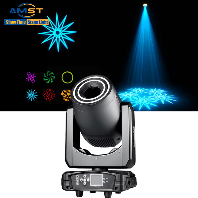 200W Led Beam Spot Moving Head Spotlight DMX512 Controller 8 Colors 6 Gobos DJ Stage Light for Disco Party Club