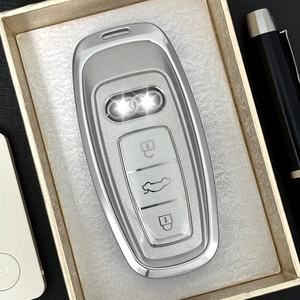 Porte-clés de voiture en métal et TPU pour <span class=keywords><strong>Audi</strong></span> A1 A3 A4 Allroad A5 A6 Q3 <span class=keywords><strong>Q5</strong></span> Q7 R8 RS RS7 S3 S4 S7 SQ5 TT accessoires de couverture de porte-clés de voiture - Product Image 2