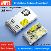 Alimentation à découpage ultra-mince MWEL LRS-250-12 250W 12V 20.8A haute efficacité 50/60Hz pour éclairage LED et contrôle industriel