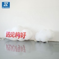 Modèle de nuage gonflable lumineux géant pour la publicité commerciale en extérieur, la décoration de scène de fête, accessoire de nuage gonflable