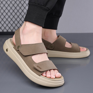 Sandalias Planas con Punta Abierta, Parte Superior de PU, Suela de EVA, Transpirables, Casuales, para Hombre - Product Image 4