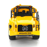 Camion benne électrique Huina 1553 télécommandé 1/16 pour enfants, en métal, avec son et lumière, portée 25 m, prêt à l'emploi