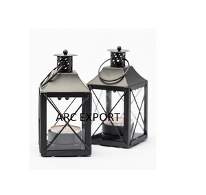 High Quality Metal Material <b>Black</b> Powder Coated <b>Lanterns</b> Attractive Design Home Decoration <b>Lanterns</b> Candle Holder for Top Sale - Product Image 4