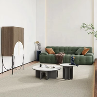 Modernes Luxus-Sofa aus Rohmaterialien, Einfaches Quadratisches Komfortables Stoff-Ecksofa für Wohnzimmermöbel