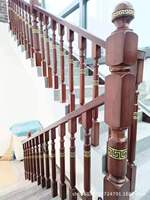 Main courante en bois massif au design moderne pour escalier intérieur, baie vitrée, balcon, rambarde et rambarde pour villas et hôtels