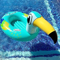 Jouets gonflables pour enfants en forme de toucan, bateau en plastique gonflable pour l'eau