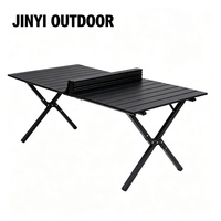 Table pliante légère en acier au carbone avec base en aluminium réglable en hauteur, idéale pour la plage, le camping, les voyages, les pique-niques et les activités de plein air