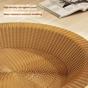 Rascador para Gatos con Disco de Cartón Corrugado Integrado, Resistente al Desgaste, No se Desprende, para Afilar Garras, Diseño de Nido - Product Image 2