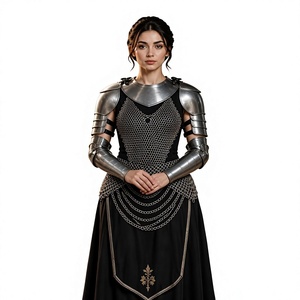 Silver Chainmail <b>Dress</b> <b>Medieval</b> Gothic Warrior Armor Stainless Steel Fantasy Costume Lingerie Couture - Product Image 3