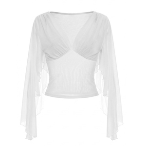 Viviblook J26TP220, Top Casual de Verano para Mujer, Sexy, con Abertura Profunda en V y Manga Corta - Product Image 4