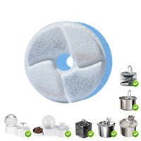 Filter Pengganti Dispenser Air Hewan Peliharaan Kucing dan Anjing 5L Ramah Lingkungan Otomatis Berbentuk Busur Lingkaran Resin Karbon Aktif Kotak Spons