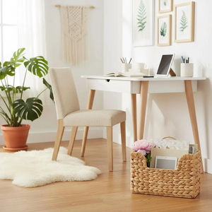 Natural Handwoven Storage Basket Water Hyacinth Blanket <b>Bin</b> <b>Large</b> Wicker Magazine Holder Sustainable Home Organizer with Handles - Product Image 5