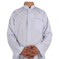 Qamis Homme Modeste en Coton Respirant, Style Saoudien, Abaya, Robe, Kaftan Arabe, Vêtement Islamique, Grande Taille, Léger, pour Mariage