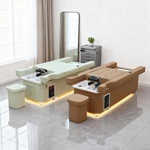 Sauna à cheveux relevable Design incurvé Tête de confort Lit de spa Manucure et pédicure Chaises de lit électriques Pas de plomberie avec bain de pieds - Product Image 1