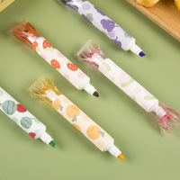 Stylo surligneur innovant mignon en plastique pour bonbons marqueur de pigment liquide parfumé aux fruits pour l'école