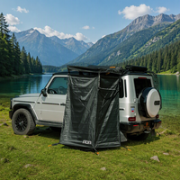 Tente de douche ADA OVERLAND, cabine de change privée avec éclairage LED, tente de toilette imperméable avec fond pour le camping et les voyages