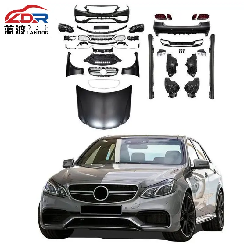 ערכת חומר pp עבור mercedes e מחלקה w212 2011 2012 2013 2014 2015 שדרוג כדי e63 אביזרים לרכב ערכת גוף