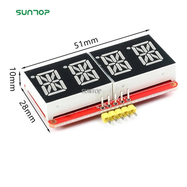 14-Segment Alphanumeric Display Screen No Soldering Required 128 Patterns Maximum Display Segment Numbers Wall mounting Points