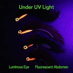 4 pz #6 #8 oliva/rosso-marrone striscia di scoiattolo Zonker Fly Streamers con 3D occhio luminoso <span class=keywords><strong>trota</strong></span> luccio Bass Fishing Lure Bait - Product Image 5