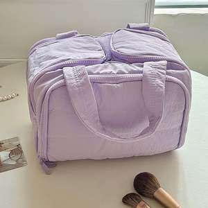 Sac de rangement pour cosmétiques de voyage de grande capacité, sac pratique multifonctionnel portable, sac de rangement pour pinceaux de maquillage - Product Image 5