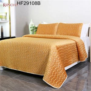 Couvre-lit en microfibre solide et super doux, literie brodée, pour hôtel, vente en gros, <span class=keywords><strong>prix</strong></span> d'usine - Product Image 5