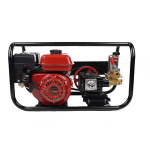 เครื่องพ่นยาเกษตรแบบพกพา 7.5 แรงม้า 4 จังหวะ ใช้ได้ทั้งน้ำมันเบนซินและดีเซล ให้ผลผลิตสูง พร้อมช่องจ่ายน้ำขนาด 22 มม. สามช่อง - Product Image 4