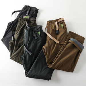 Mode loisirs coupe-vent et imperméable en plein air Plus velours rembourré hommes pantalons décontractés droite multi-sacs hommes <span class=keywords><strong>salopette</strong></span> pantalon. - Product Image 1