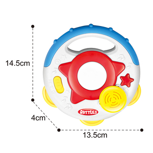 Jouets de tambour musical pour bébé HUANGER, instruments de <span class=keywords><strong>musique</strong></span> pour tout-petits, <span class=keywords><strong>tambourin</strong></span> de percussion pour enfants d'âge préscolaire avec <span class=keywords><strong>musique</strong></span> et lumière - Product Image 4