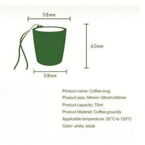 Mini taza de café portátil de 3 oz para camping y eventos al aire libre, con correa, textura natural, ideal para viajes y campamentos. - Product Image 3