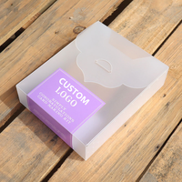 Boîte en plastique PVC transparente pliable, écologique, avec logo personnalisé OEM, emballage givré pour serviettes de bain, maison, hôtel, salle de bain des invités