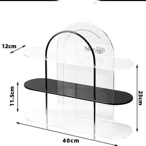Exhibidor de Cosméticos Acrílico Art Deco AURORA, Ligero y Fácil de Montar, Organizador de Escritorio para Almacenamiento de Productos para el Cuidado de la Piel - Product Image 6