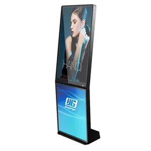 Stan Iklan Led Layar Dudukan Lantai Digital, 32 Inci Tv Manual Totem Vertikal Tampilan Lcd