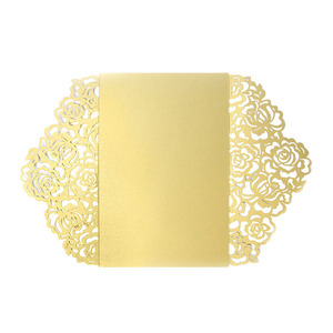 การ์ดเชิญงานแต่งงานสุดหรูแบบกำหนดเองคุณภาพสูง การ์ดอวยพรตัดด้วยเลเซอร์ การ์ดขอบคุณแบบกำหนดเอง - Product Image 2