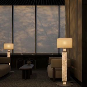 Lampada <span class=keywords><strong>da</strong></span> Terra in Marmo Naturale di Lusso Giapponese, Minimalista Italiana, Nuovo Stile Cinese per Hotel e Sale Espositive - Product Image 1