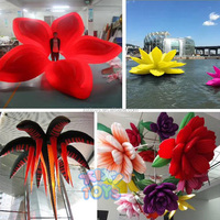 XIXI TOYS Décorations de fête de mariage personnalisées, fleurs géantes gonflables en forme de rose rouge, 6-12 pieds, pompe à air électrique, fleurs gonflables, garantie 2 ans