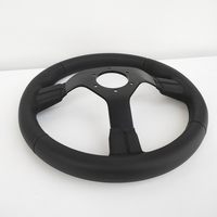 Volant de course universel personnalisé en cuir et fibre de carbone à trois branches, 320 mm, à déport profond, pour usage routier