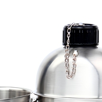 Offre Spéciale : Ensemble Tasse et Gourde en Acier Inoxydable à Chauffage Entièrement Automatique avec Pochette Verte pour Camping, Randonnée, Pêche et Kit de Survie en Extérieur