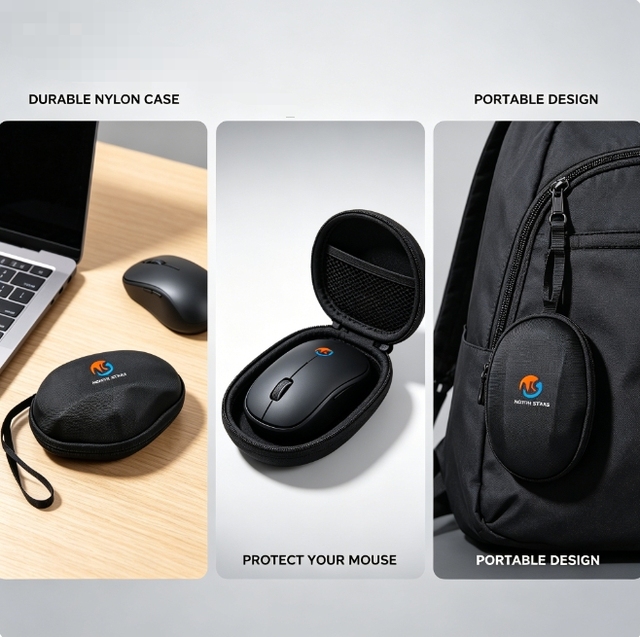 Wholesale Black Mouse Box Travel Mini Game Mouse Carry Bag Hard Shell EVA Wireless Mouse Case