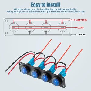 Không Thấm Nước <span class=keywords><strong>4</strong></span> gang Rocker bảng chuyển đổi cho Xe thuyền xe tải Trailer - Product Image 6