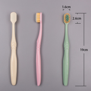 แปรงสีฟันสำหรับผู้ใหญ่ สีตามสั่ง ขนาด 19 ซม. ขนแปรงไนลอนนุ่มพิเศษ หัวแปรงกว้าง สำหรับใช้ในบ้าน - Product Image 1