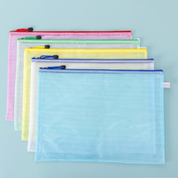 Bolsa Impermeable para Documentos de Polipropileno, Tamaño Carta, A4, A5, Bolsas de Archivo con Cierre de Malla de PVC, Bolsa para Documentos para Estudiantes, Suministros de Oficina