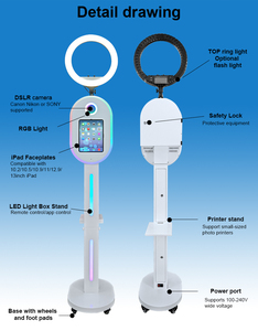 Photobooth RVB en stock pour l'outre-mer – Machine Photo Booth pour DSLR et iPad <span class=keywords><strong>de</strong></span> 10.2/10.5/10.9/11/12.9/13 pouces - Product Image 2