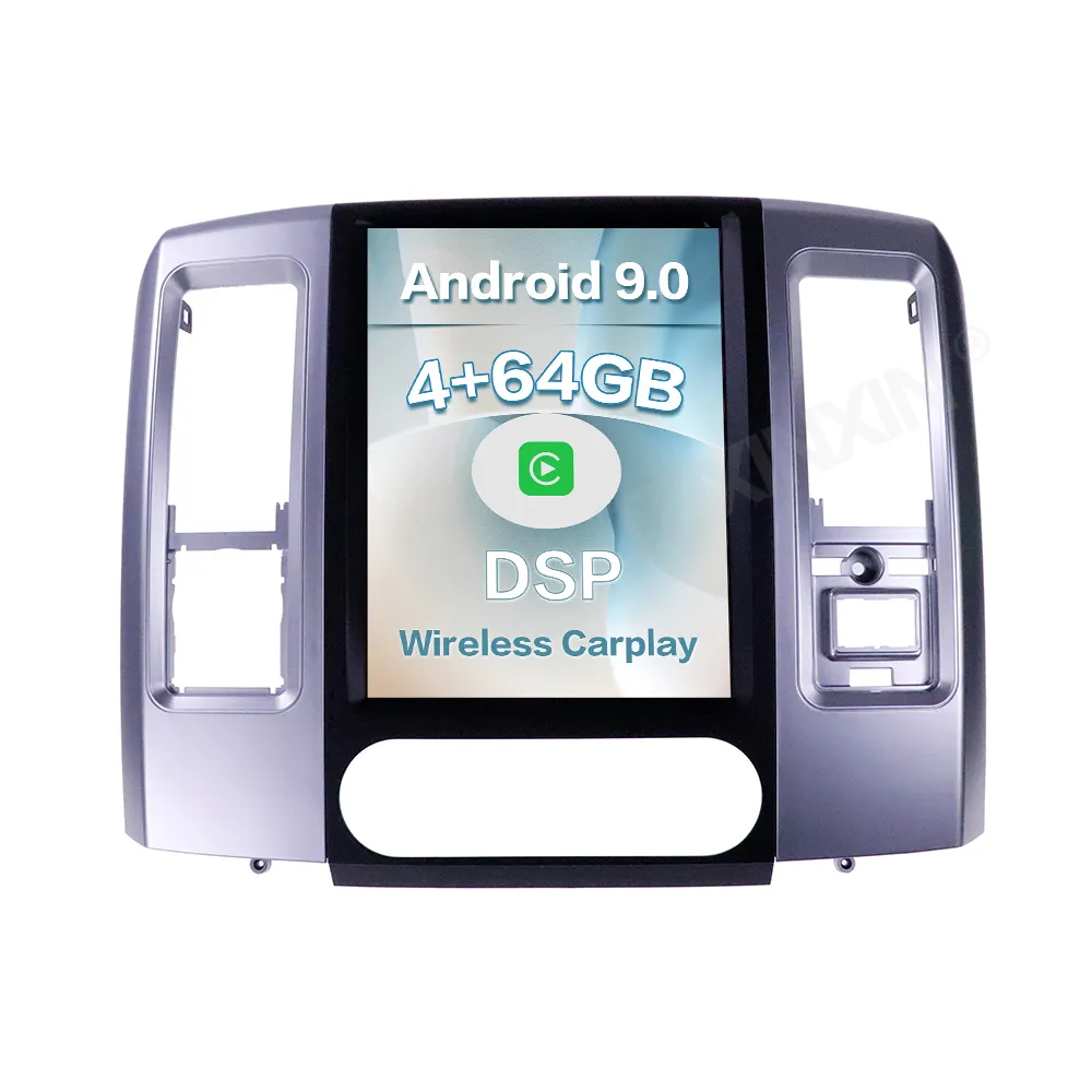 Autoradio Android 9.0, DSP, écran Vertical Tesla, lecteur multimédia, stéréo, pour voiture Dodge Rams (2008), nouveauté 2012