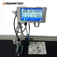 Imprimante jet d'encre industrielle Yaomatec 160p automatique pour date, code-barres, logo, lot, date d'expiration, 12,7 mm TIJ, pour ligne de production d'emballage