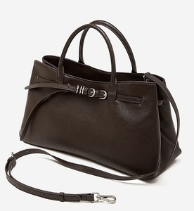 Sac à main pour <span class=keywords><strong>femme</strong></span> en <span class=keywords><strong>cuir</strong></span> véritable de haute qualité, style vintage, en <span class=keywords><strong>cuir</strong></span> de vachette tanné végétal, avec fermeture éclair, modèle 2026, vente directe usine - Product Image 3