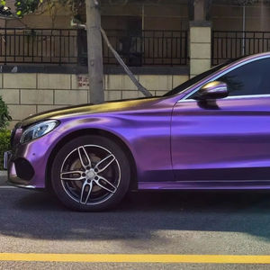 स्व-चिपकने वाला चमकदार चमकदार हीरा सॉस बैंगनी सैटिन कार विनाइल रैप सोने की बैंगनी फिल्में - Product Image 2