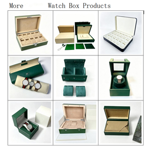 Luxury Green <b>Watch</b> Box <b>Set</b> Complete <b>Watch</b> Packaging with Gift Bag Card Holder Certificate Custom Logo <b>Watch</b> Gift Boxes - Product Image 6