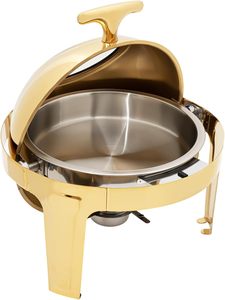 Luxuriöses Chafing Dish Buffet-Set mit Rolltopdeckel aus Edelstahl, Servier-Set für Catering, kommerzieller Speisenwärmer für Buffets mit Sichtfenster - Product Image 2
